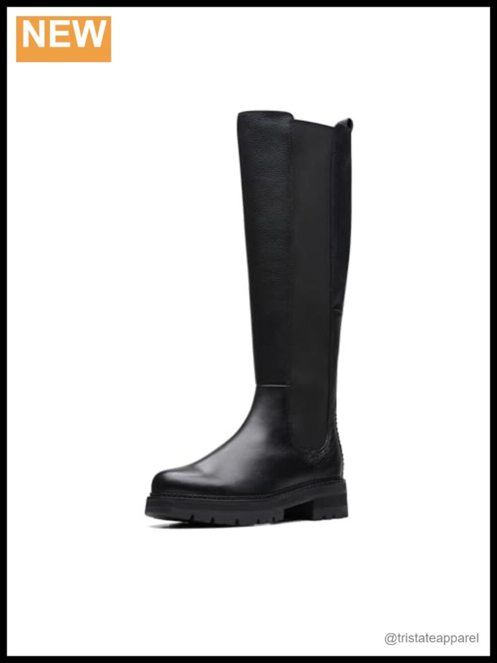Clarks Women's Orianna Knee High Equestrian Boots Leather Block Heel